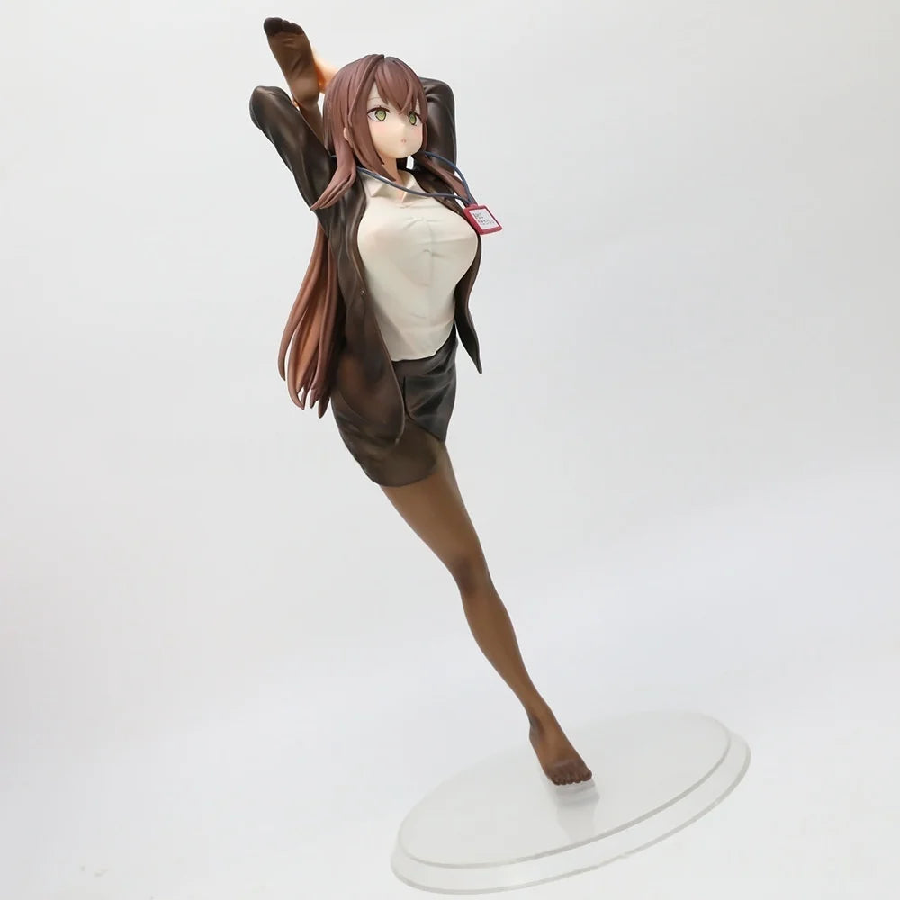 29cm Surprisingly Bendy OL-chan Who Doesn't Want To Go To Work Action Figure Model Doll Toys OL Chan Darakeru Anime Girl Figure