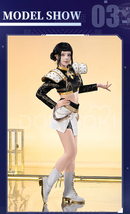 【Last Batch】IN STOCK Rumii Miraa Zoeyy Cosplay Costume【S-3XL】DokiDoki-SR Women Golden Costume Rumii Cosplay Suit Plus Size