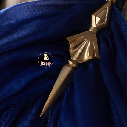 Wuthering Waves Fleurdelys Cosplay Costume Wig Uniform Cartethyia Elf Ears Rinascita Halloween Party for Women Girls Carnival