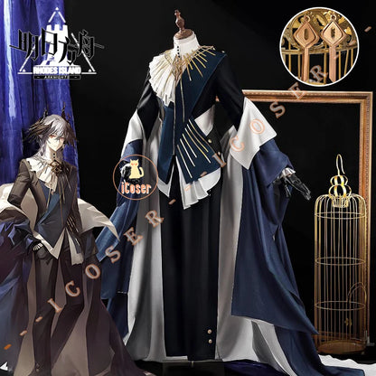 Arknights Aefanyl Logos Cosplay Costume Wig Uniform Earrings Radiant Serenity Ambience Synesthesia Halloween Women Men Carnival