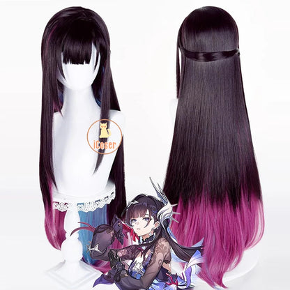 Honkai Star Rail Hysilens Cosplay Costume Wig Dress Headwear Amphoreus Festival Halloween Party for Women Girls Cos Props iCoser