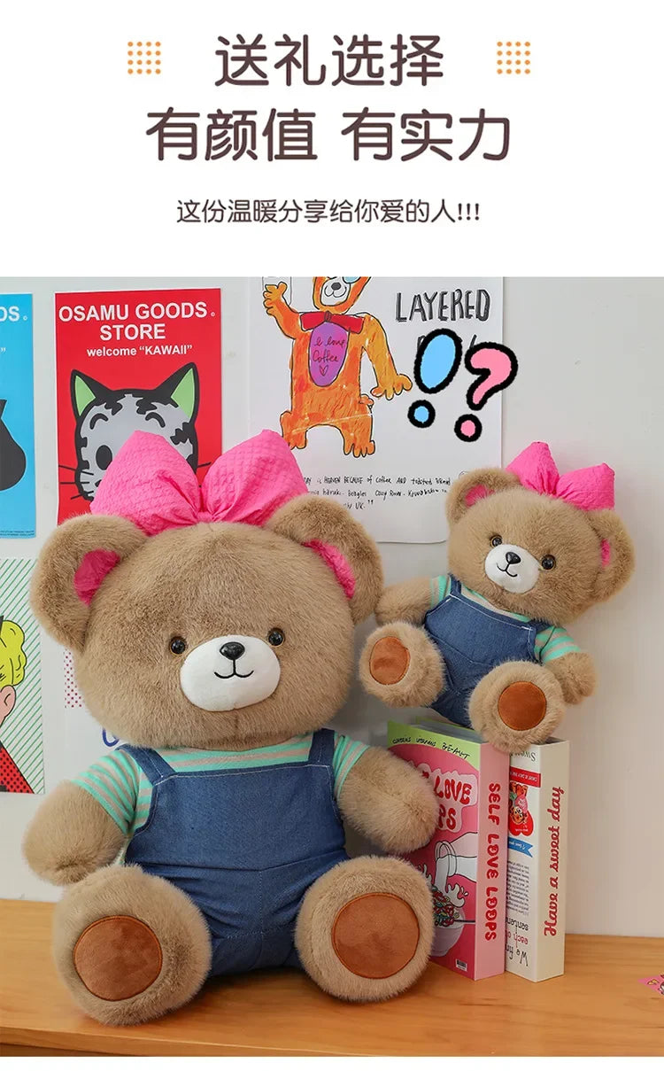 Cute Classic Butterfly Feifei Bear Plush Toys Kawaii Bow Tie Bear Plushie Pillow Stuffed Soft Dolls for Kids Girls Lover Gifts