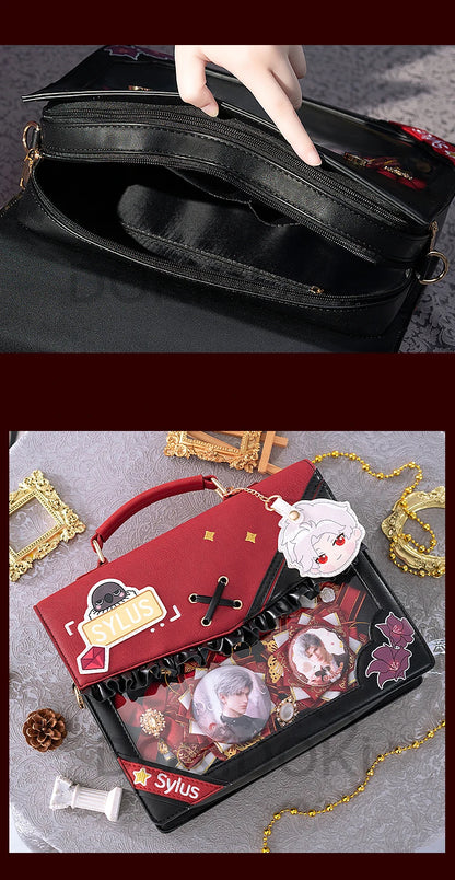 IN STOCK Sylus Cosplay Doujin Bag Game Love and Deepspace DokiDoki Sylus Itabag Red Black School Bag Cosplay Prop