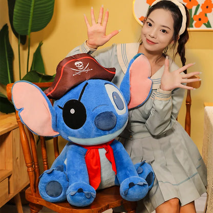 30/60cm Lilo and Stitch Disney Plush Toys Cartoon Anime Stuffed Kawaii Pirate Soft Stich Doll Plushie Kids Birthday Gifts Xmas