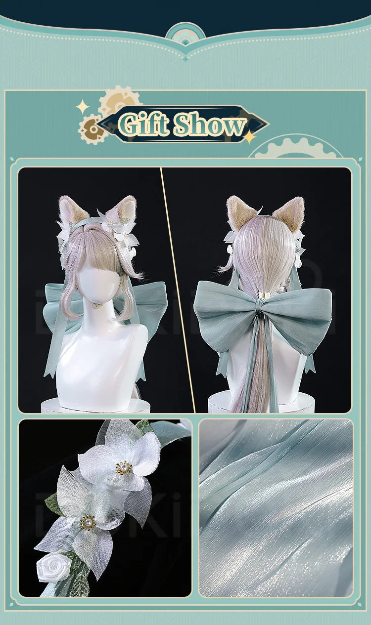 IN STOCK Lynette Doujin Cosplay Costume Game Genshin Impact DokiDoki-SR Angel's Courtyard White Dress Ballet Cute Fontaine