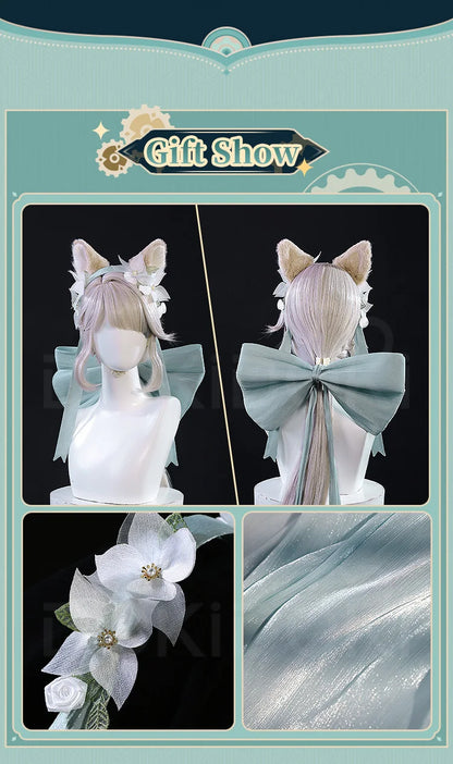 IN STOCK Lynette Doujin Cosplay Costume Game Genshin Impact DokiDoki-SR Angel's Courtyard White Dress Ballet Cute Fontaine