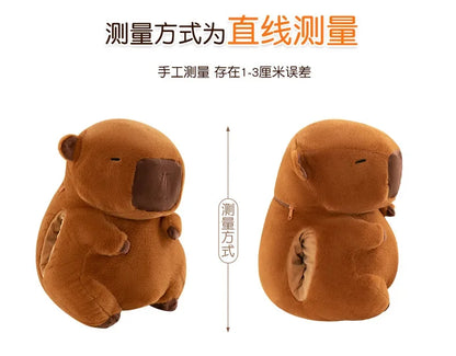 30/40cm Soft Capybara Hand Warmer Pillow Stuffed Funny Capybara Plush Hand Warmer Cartoon Portable Capybara Plush Stuffed Doll