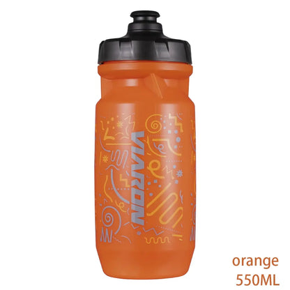 Viaron 550ml Leak-Proof Bicycle Water Bottle for Road Cycling Sports Fitness Running and Riding with Bike Cage - Orange