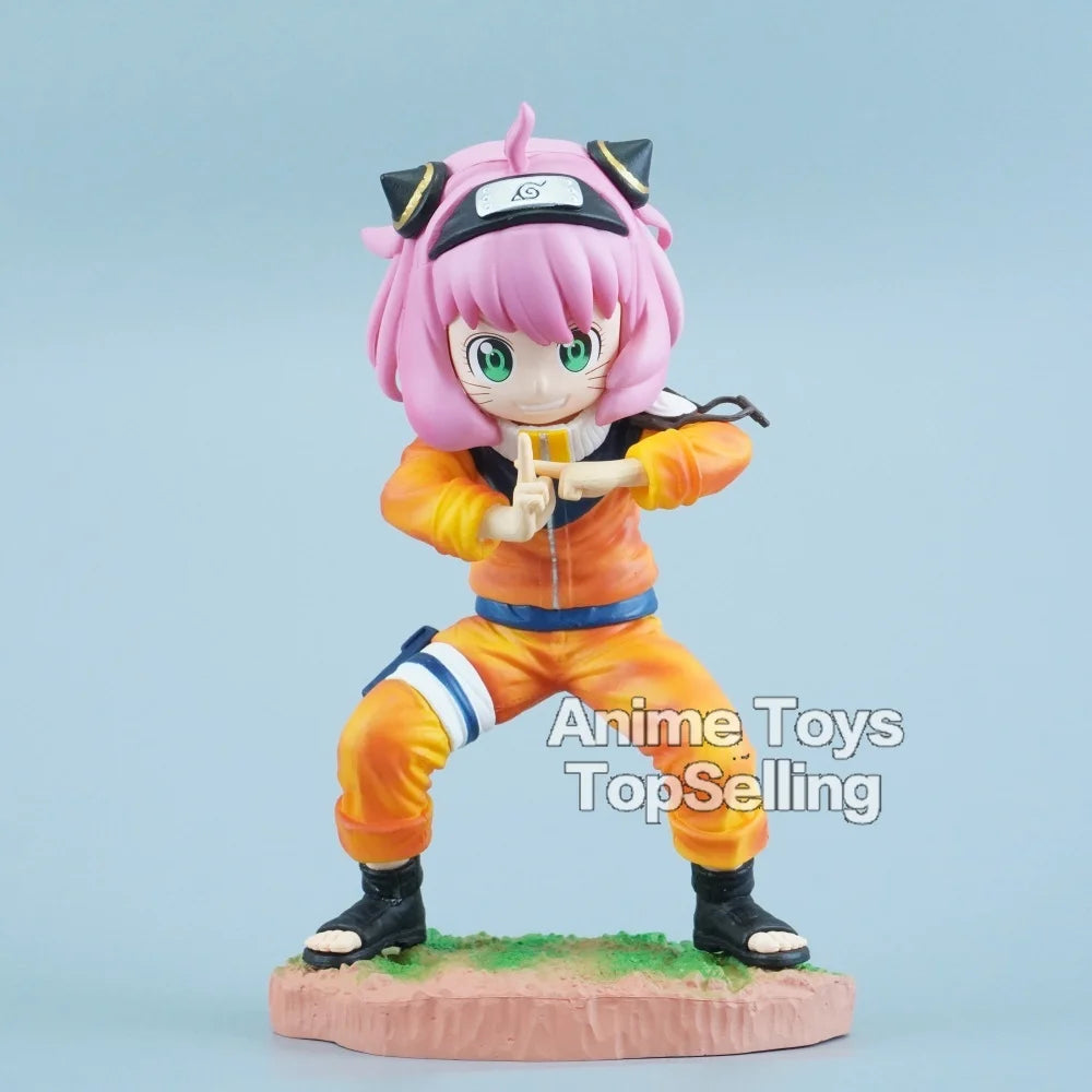 18cm/7.09in NARUTO Anime Figure Anya Forger Cosplay Naruto Action Figures Pvc Statue Collection Model Toys Gifts
