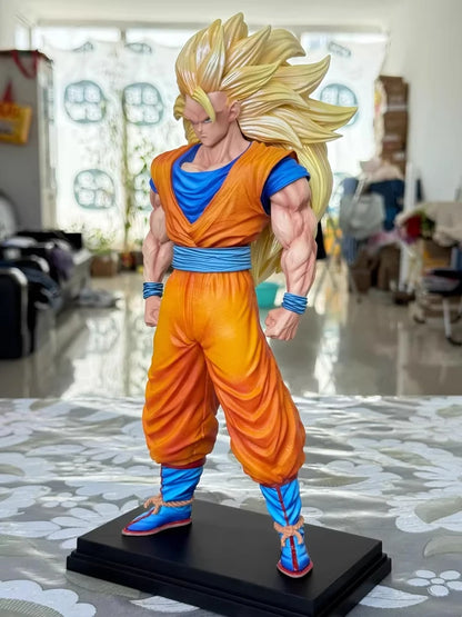 34cm Jt Statue Dragon Ball Son Goku Figurine Ssj3 Goku Figurine Super Saiyan 3 Goku Figures Decor Anime Figure Gk Statue Model