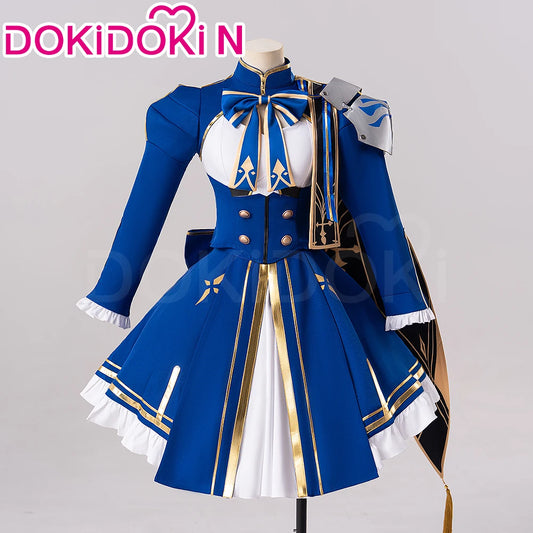 Saber Cosplay Costume Game Honkai: Star Rail x Fate【XS-3XL】DokiDoki-N Women Blue Saber HSR Costume Plus Size