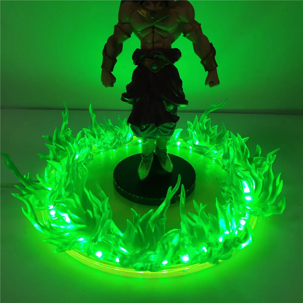 Dragon Ball Z Broly Anime Figure 20cm GK Super Saiyan LED Night Light PVC Action Figure Toys for Children Collector Doll Model