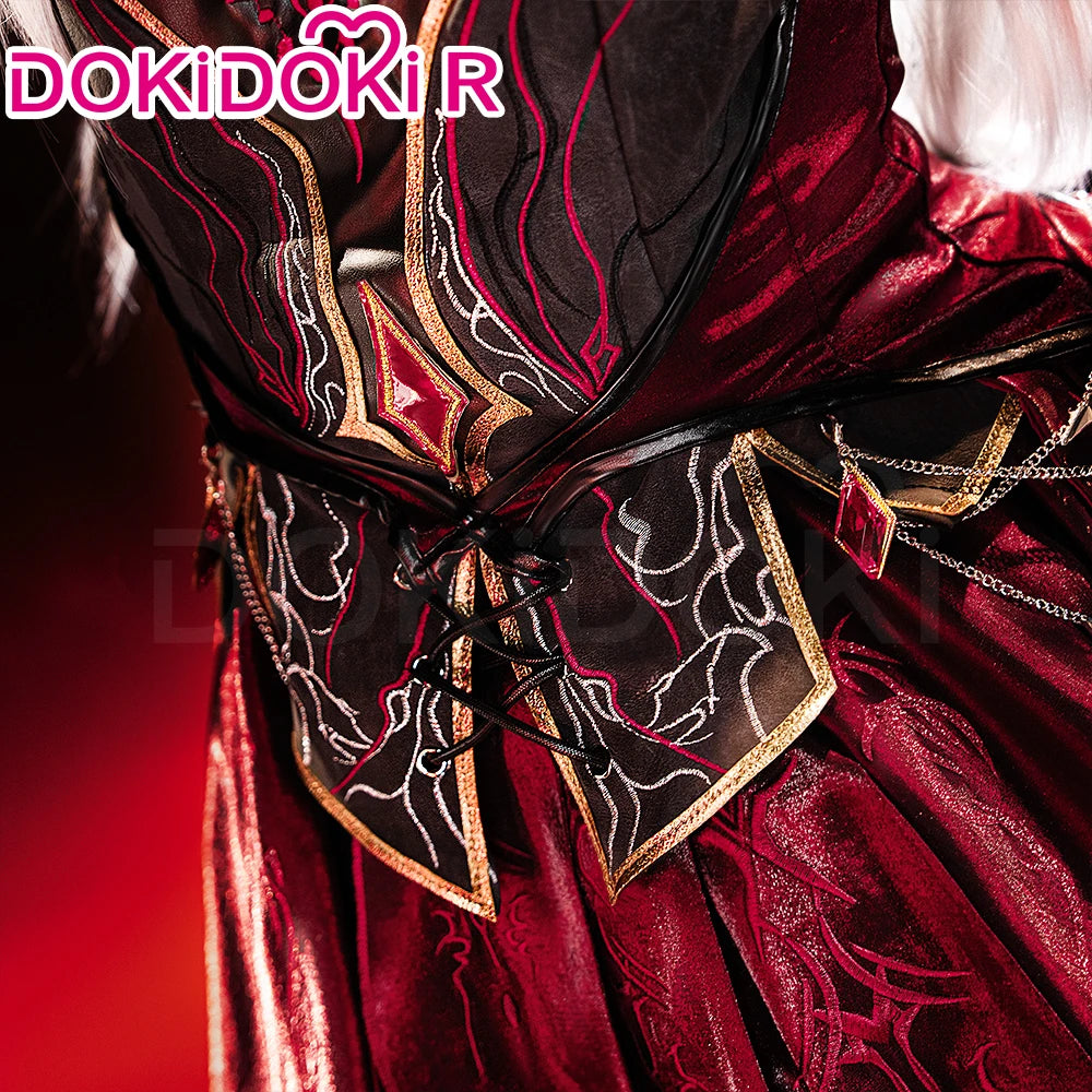Abyss Lord Heroine Cosplay Costume Game Love and Deepspace【XS-2XL】DokiDoki-R Women Red Dress Halloween Qinche Sylus Plus Size