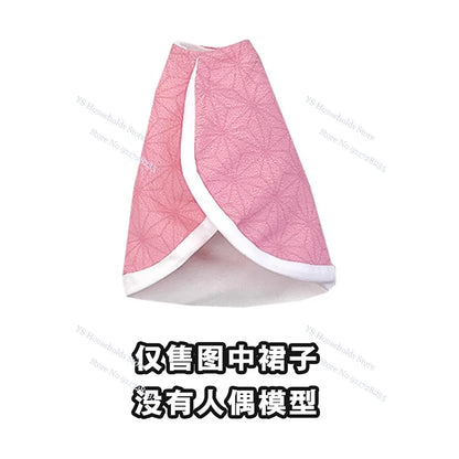 1/12 Figma Agatsuma Zenitsu Mini Orange Windbreaker Shf Kamado Nezuko Black Coat Pink Hemline Coat Toys For 6" Demon Slayer Cos