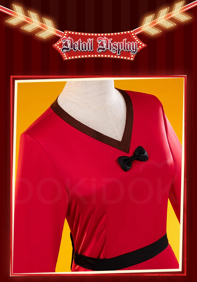 IN STOCK Charlie Vaggie Cosplay Costume Anime【S-3XL】DokiDoki-R Women Red Pajamas Charlie Morningstar Halloween Plus SIze