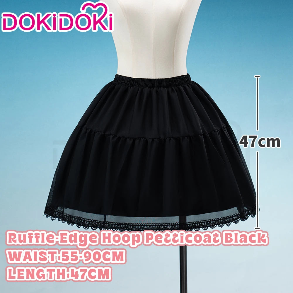 IN STOCK Underskirt Petticoats Bustle Cosplay Props DokiDoki Halloween Skirt Dress Petticoats Long Short White Black Bustle