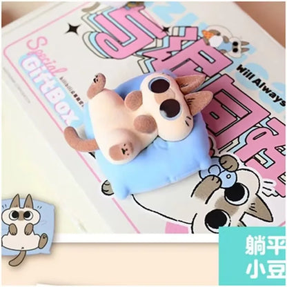 Original Azuki Can Azukisan’s Daily Life 1&2nd Series Mystery Box Siamese Cat Cute Model Blind Box Caixa Sorpresa Girls Gifts