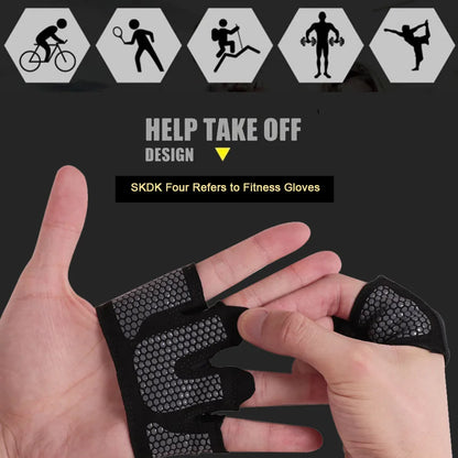 The Codex Gym Fitness Half Finger Gloves Men Women Anti-Slip Silicone Workout Weight Lifting Pull Up Hand Grip Protector