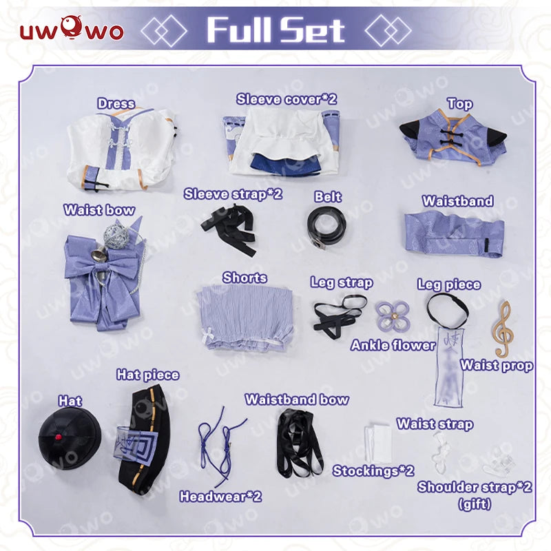 PRE SALE UWOWO Robin Cosplay Game Honkai Star Rail Fanart Robin Jiangshi Chinese Zombie Cosplay Costume Halloween Costume