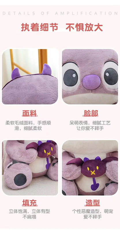 30CM-80CM Lilo & Stitch New Disney Plush Toy Cartoon Scrump Stuffed Doll Soft Anime Pillow Souvenir Kawaii Birthday Gift