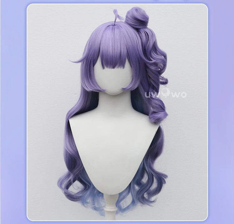 UWOWO Unicorn Wig Game Azurr Lanee Unicorn (Retrofit) Cosplay Wig Women Long Hair With Ponytail Purple Wig Hair