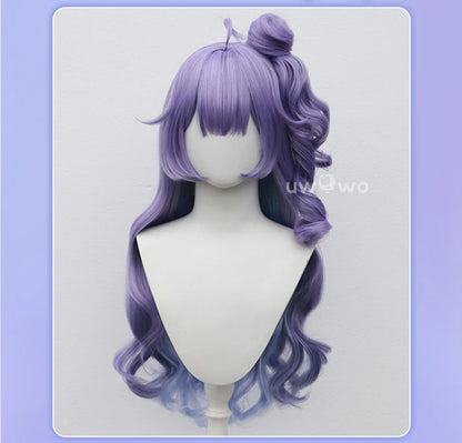 UWOWO Unicorn Wig Game Azurr Lanee Unicorn (Retrofit) Cosplay Wig Women Long Hair With Ponytail Purple Wig Hair