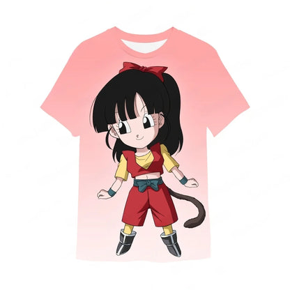 New Football Jerseys Japanese Anime Bandai Dragon Ball Goku Saiyan T-shirt Sporty Street Loose for Men and Children Christmas