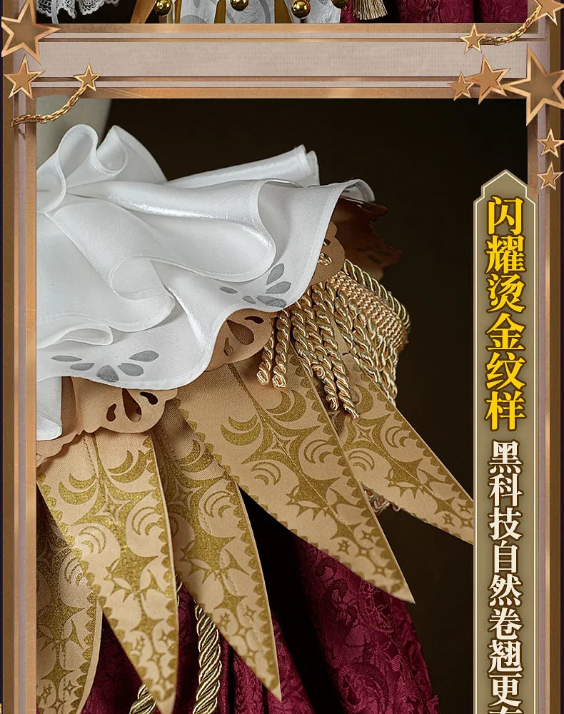 Identity V Hullabaloo Mike Morton Brightest Star Cosplay Costume Wig Uniform Hat Props Halloween Party for Women Men Carnival