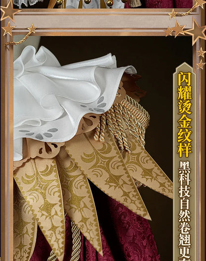 Identity V Hullabaloo Mike Morton Brightest Star Cosplay Costume Wig Uniform Hat Props Halloween Party for Women Men Carnival