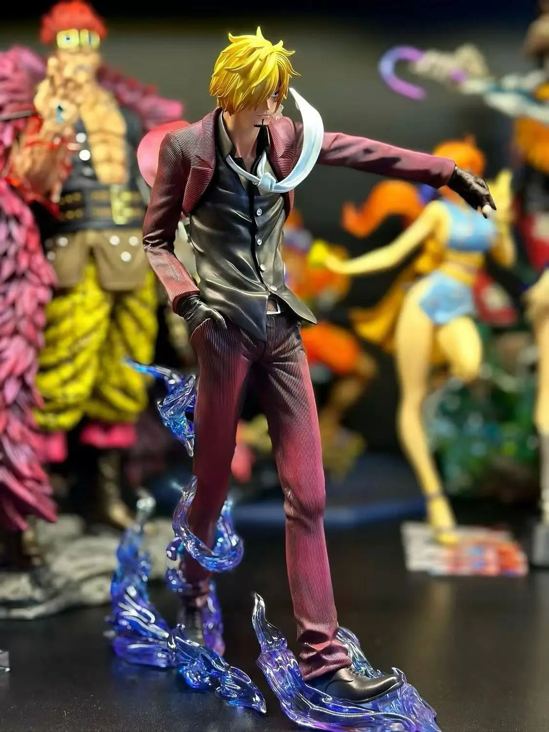 24cm One Piece Sanji Anime Figure Fashion Show Sanji Figurine Pvc Model Statue Doll Decoration Collection Ornaments Toys Gift