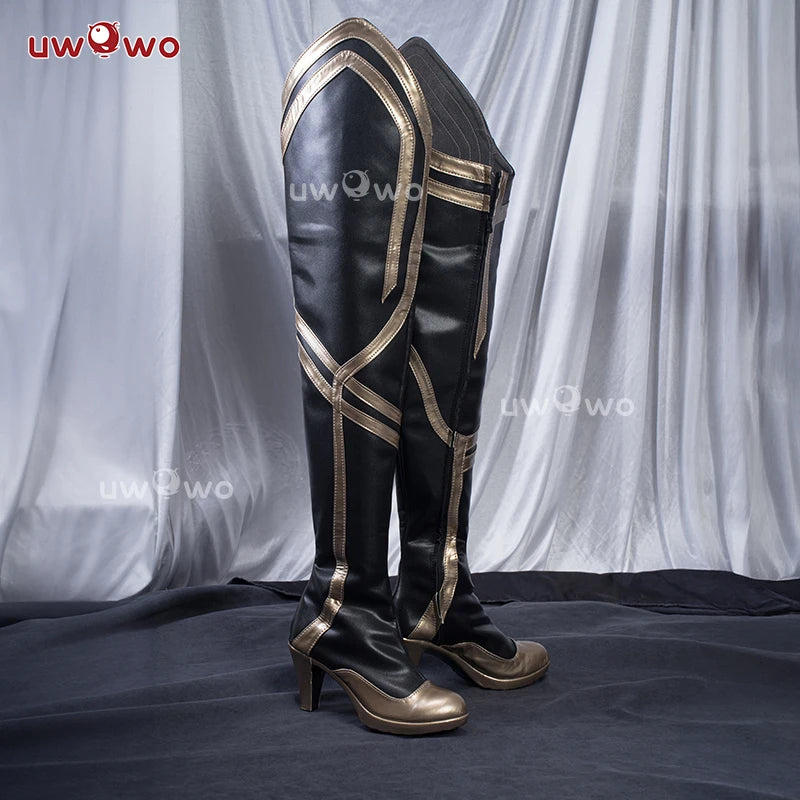 UWOWOW Ahri Shoes Game League of Legends/LOL: Immortalized Legend Ahri Cosplay Shoes Size 35-44 High Tube