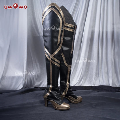 UWOWOW Ahri Shoes Game League of Legends/LOL: Immortalized Legend Ahri Cosplay Shoes Size 35-44 High Tube