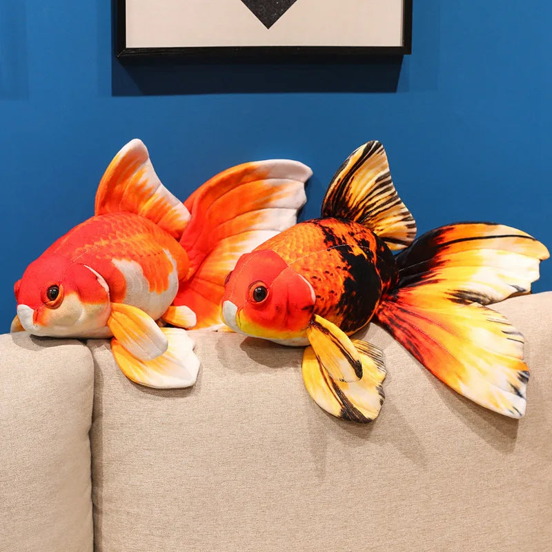 50cm Creative goldfish plush pillow Toy Simulation Fish Soft Plush cartoon Fake Fish Toy kawaii room decor kids gifts ﻿