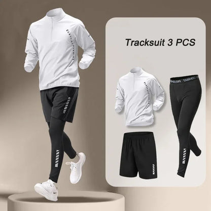 The Codex Sport Men’s Quick Dry Workout Jacket and Jogging Pants Set 1-5 Pcs Fitness Running Sportswear Track Suit