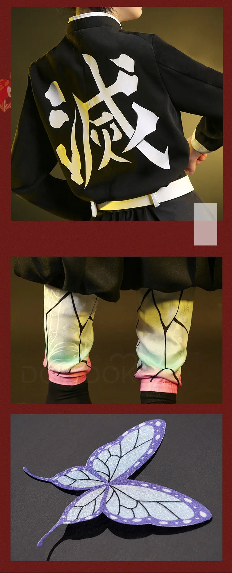 Shinobu Cosplay Costume Anime DokiDoki-SR Women Uniform Shinobu Cosplay Haori Women Halloween Costume