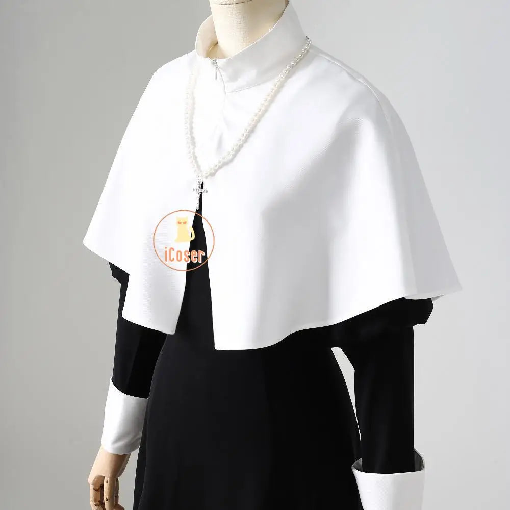 Anime My Dress-Up Darling Marin Kitagawa Cosplay Costume Nun Dress Uniform Hat Necklace Season 2 Halloween Party for Women Girls
