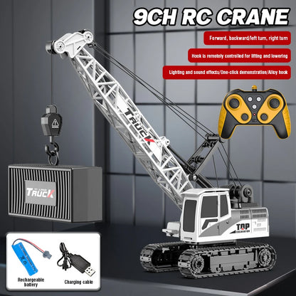 RC Excavator Bulldozer Truck Toy for Boys 2.4G Remote Control Dumper Engineering Vehicle Tractor Crawler Birthday Gift
