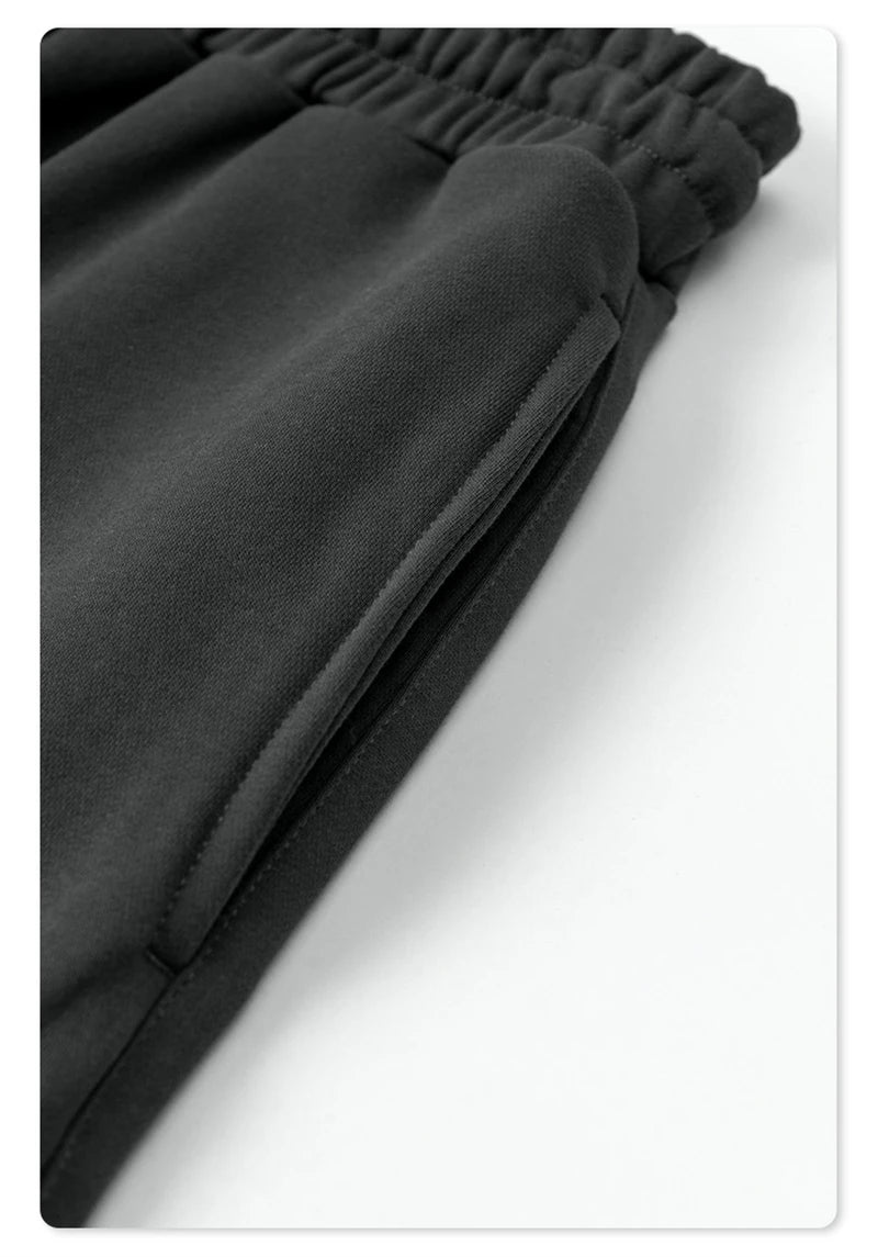 ZODF Trendy Autumn Men 360gsm Solid Straight Pants Unisex Basic Loose Terry Sweatpants Trousers HY0950