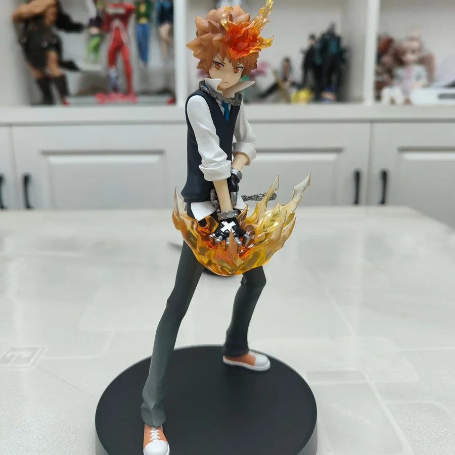 19cm Katekyou Hitman REBORN! Anime Figure Sawada Tsunayoshi Action Figure Standing Handsome Man Figurine PVC Collection Doll Toy
