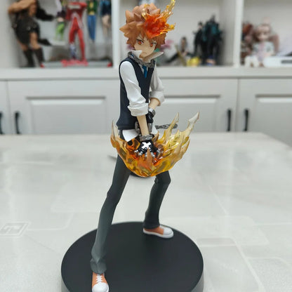 19cm Katekyou Hitman REBORN! Anime Figure Sawada Tsunayoshi Action Figure Standing Handsome Man Figurine PVC Collection Doll Toy