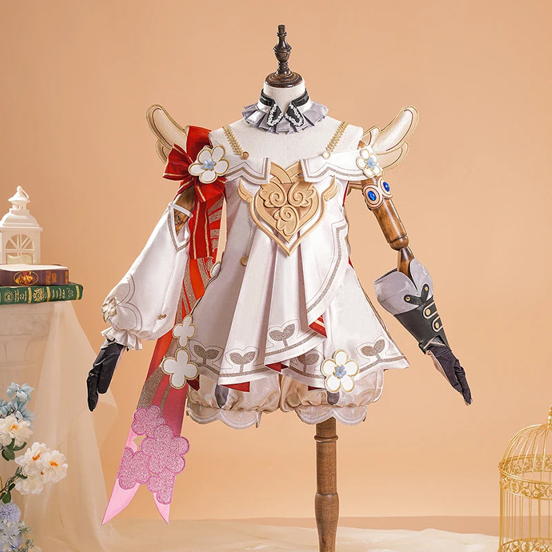 Honkai Star Rail Tribbie Cosplay Costume Wig Dress Uniform Headwear Wings Game Props Halloween Party for Women Girls Carnival