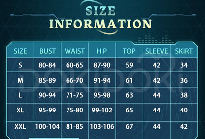 IN STOCK MIKUU Cosplay Costume Game Cosplay DokiDoki-R【S-2XL】Mikku Cosplay Women Cute Costume MIKUU LED Costume Plus Size