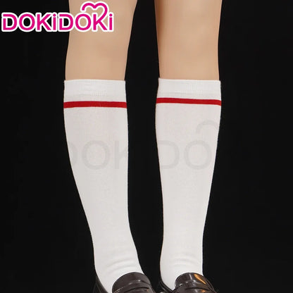 IN STOCK Reii / Asukaa Cosplay Costume DokiDoki-SR Anime Cosplay Women Asukaa Costume Socks Rei School Uniform Halloween Costume
