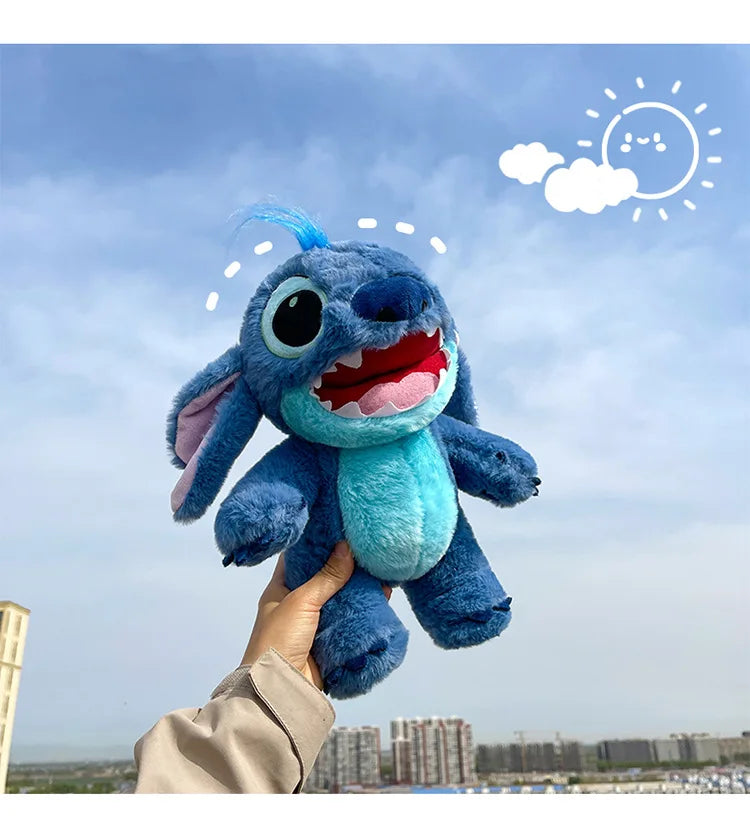 Disney Lilo & Stitch Plush Toys Kawaii Anime Plushie Dolls Open Mouth Stitch Soft Pillows Stuffed 30-60cm Gifts for Childrens