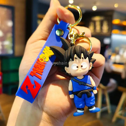 New Anime Dragon Ball Keychain Z Super Saiyan Son Goku Bulma Broly Piccolo Majin Buu Series Car Pendant Keyring Kids Toys Gifts