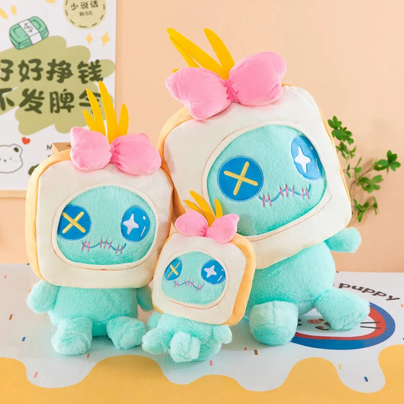 30/60cm Bread Scrump Disney Lilo and Stitch Plush Toys Kawaii Cartoon Stich Pillow Stuffed Doll Plushie Kids Birthday Xmas Gifts