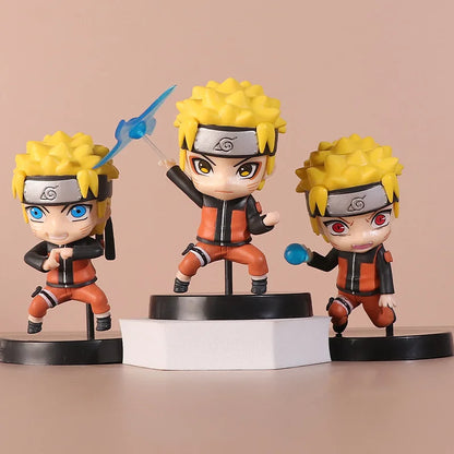 11cm 3Pcs/Set Naruto Anime Action Figure Uchiha Itachi Kakashi Cartoon Toys Itachi Akatsuki Collectible Ornament For Child Gifts