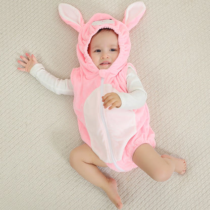 Baby Boy Romper 0 to 3 6 9 12 18 24 Months One Piece Hooded Baby Fall Outfit Newborn Girl Clothes Funny Yellow Jumpsuit Pajamas