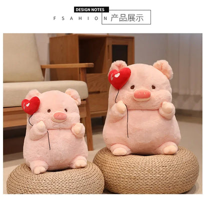 New 30-55cm Cute Cartoon Angel Pig Plush Toys Lovely Fat Piggy Stuffed Doll Red Heart for Girls Lovers Valentine's Day Gifts