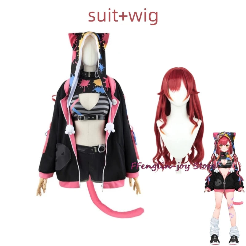 Virtual ESports Project VSPO Nekota Tsuna Cosplay Costume Set Polyester - C1W1 / M